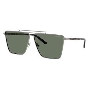 A0714Z New VERSACE Grey Square VE2266 1001/3H Sunglasses Women
